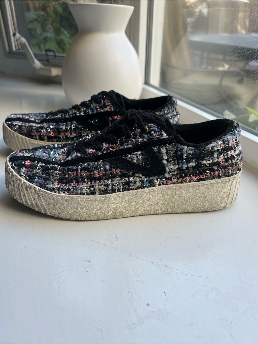 Tretorn Nylite Bold Platform Tweed Sneaker, 7.5